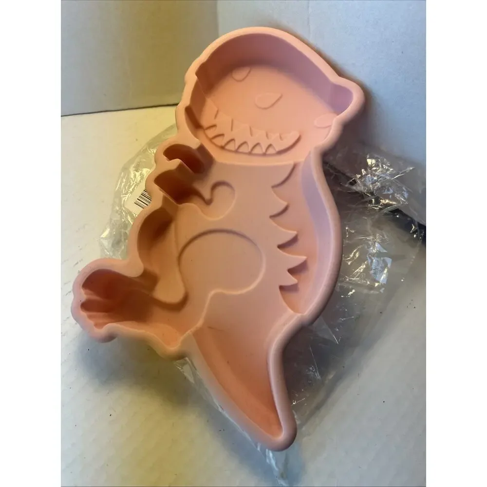 Pink Dinosaur Silicone Cake Mold – Cute T-Rex Baking Mold